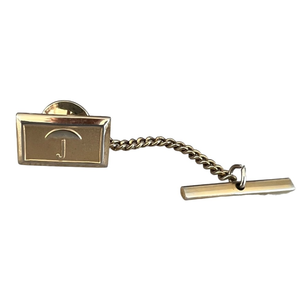 Vintage Travelers Insurance employee gold tone tie tack pin